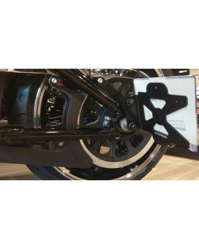 Support Plaque Immatriculation Moto ACCESS DESIGN Support de plaque ACCESS DESIGN latéral noir Harley Davidson