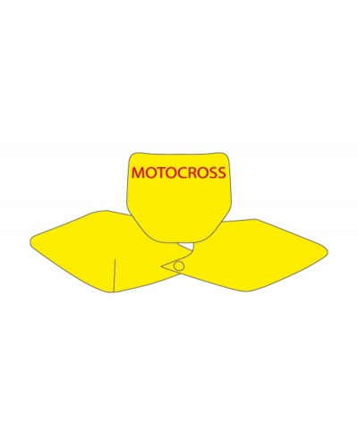 Plaque Course Moto BLACKBIRD Fonds de plaque BLACKBIRD jaune Kawasaki KX250F/450F