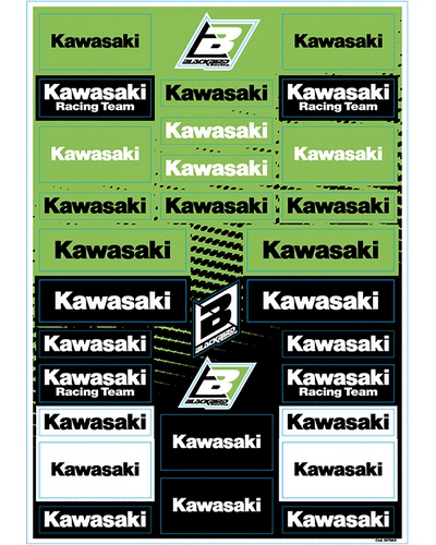 Stickers Déco Moto BLACKBIRD Planche de stickers BLACKBIRD PVC - Kawasaki