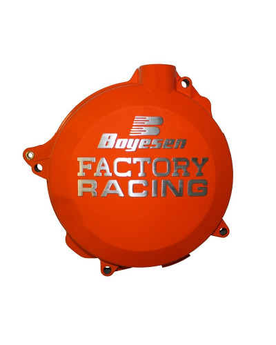 Plastiques Accessoires Moto BOYESEN Couvercle de carter d’embrayage BOYESEN Factory Racing alu orange KTM EXC250/300