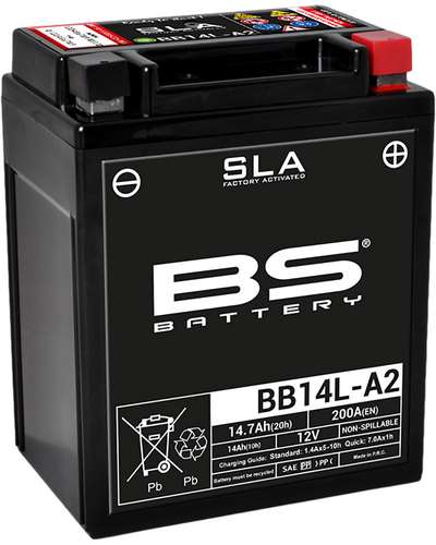 Batterie Moto BS BATTERY Batterie BS BB14L-A2-B2/BTX14AHL-SLA