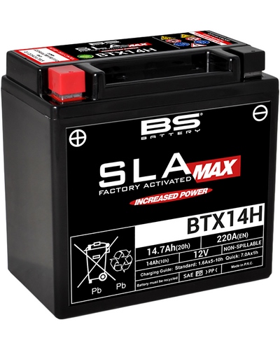 Batterie Moto BS BATTERY Batterie BS BTX14H-SLA