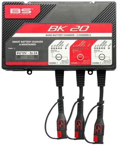 Chargeur Batterie Moto BS BATTERY Chargeur Pro BS BK20 3 x 2A