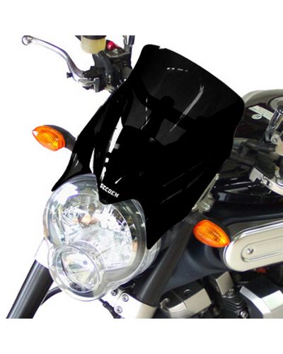 Saute Vent Moto Spécifique BULLSTER 23cm Yamaha 1700 MT01 2005-14 NOIR OPAQUE