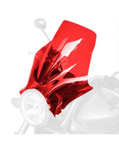 Saute Vent Moto BULLSTER Universel Super Millenium 32 cm ROUGE FLUO
