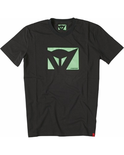 T-Shirt Moto DAINESE Color noir-vert fluo