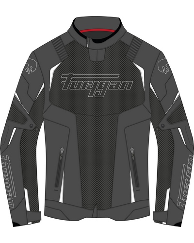 Blouson Textile Moto FURYGAN Ultraspark 3en1 + noir-blanc