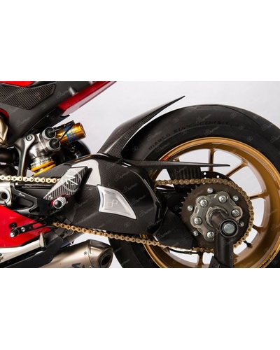 Plastiques Accessoires Moto LIGHTECH Protection de bras oscillant LIGHTECH carbone matte - Ducati Streetfighter V4