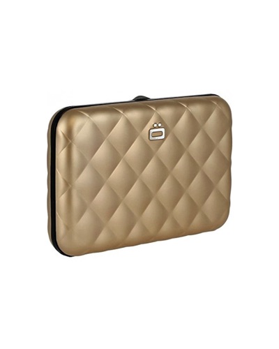 DIVERS OGON Porte-cartes Quilted Button rose