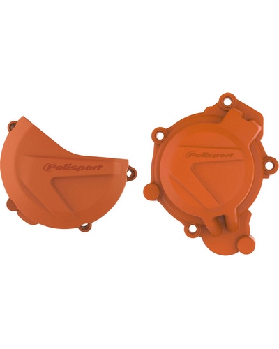 Plastiques Accessoires Moto POLISPORT Protections de carters d'embrayage et d'allumage POLISPORT orange