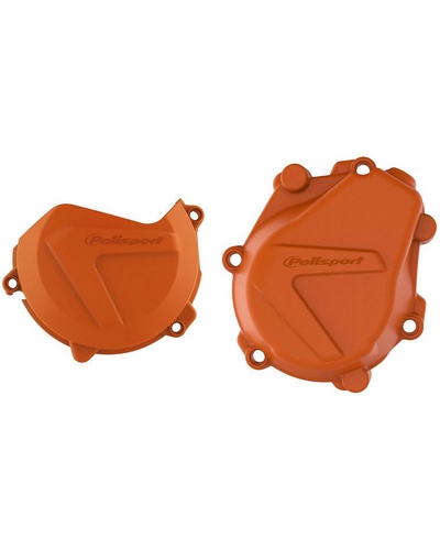 Plastiques Accessoires Moto POLISPORT Protections de carters d'embrayage et d'allumage POLISPORT orange