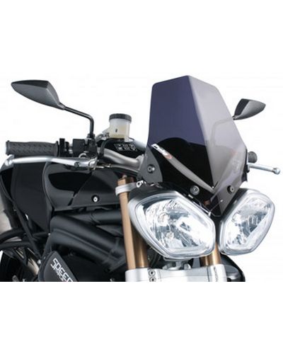 Saute Vent Moto Spécifique PUIG NAKED Triumph SPEEDTRIPLE 2011-15 STREET 2011-17 Fume Fonce