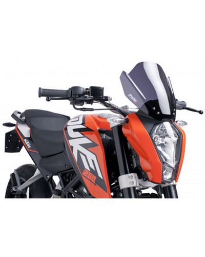 Saute Vent Moto Spécifique PUIG NAKED2 KTM 125/200/390 DUKE Fume Fonce