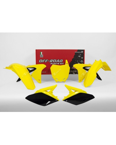 Kit Plastique Moto RACETECH Kit plastique RACETECH couleur origine (2017) jaune/noir Suzuki RM-Z250