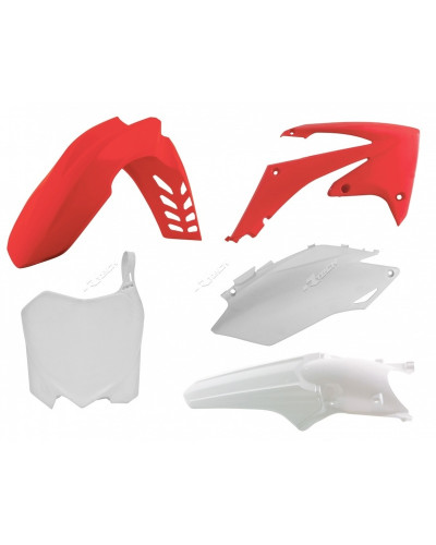 Kit Plastique Moto RACETECH Kit plastique RACETECH couleur origine rouge/blanc Honda CRF250R/450R