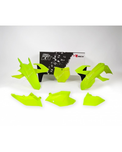 Kit Plastique Moto RACETECH Kit plastique RACETECH jaune fluo/noir KTM