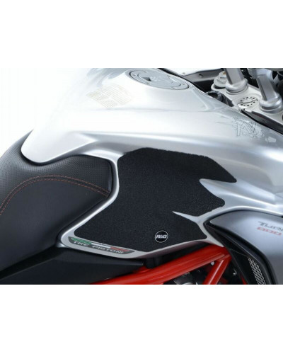 Stickers Réservoir Moto RG RACING Kit grip de réservoir R&G RACING 2 pièces noir MV Agusta 800 Turismo Veloce