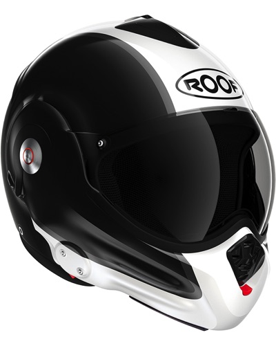 Casque Modulable Moto ROOF Desmo R032 Flash noir-blanc