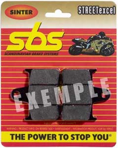 Plaquettes Freins SBS Plaquettes de frein moto SBS 733LS Streetexcel métal sintérisé