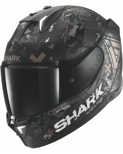 Casque Intégral Moto SHARK Skwal i3 LED Hellcat mat noir-gris