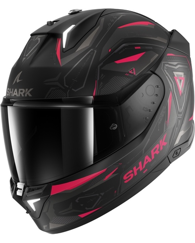 Casque Intégral Moto SHARK Skwal i3 LED Linik noir-rose