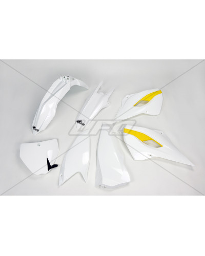 Kit Plastique Moto UFO Kit plastique UFO couleur origine (2015) blanc/jaune Husqvarna