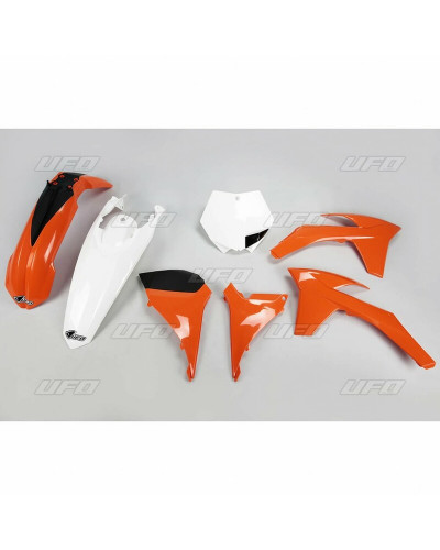 Kit Plastique Moto UFO Kit plastique UFO couleur origine orange/blanc KTM