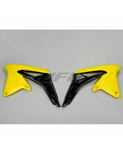 Ouies Radiateur Moto UFO Ouïes de radiateur UFO jaune/noir Suzuki RM-Z450