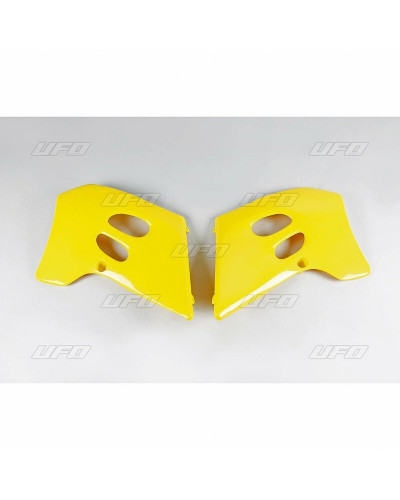 Ouies Radiateur Moto UFO Ouïes de radiateur UFO jaune Suzuki RM125/250