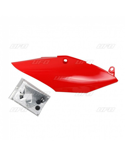 Plaque Course Moto UFO Plaques latérales mono-silencieux UFO rouge Honda