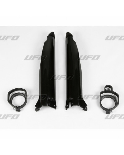 Protège Fourche Moto UFO Protections de fourche UFO noir Kawasaki KX