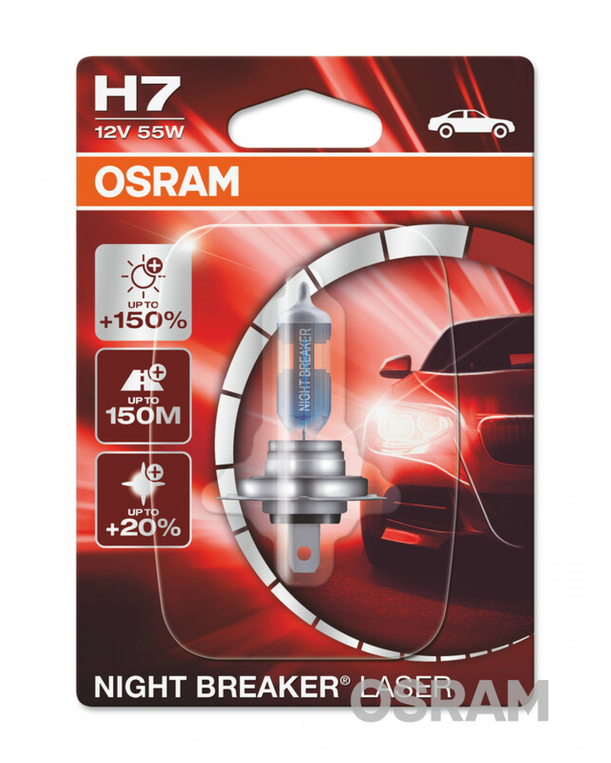 Ampoule H7 Night Breaker Osram moto : , ampoule de moto