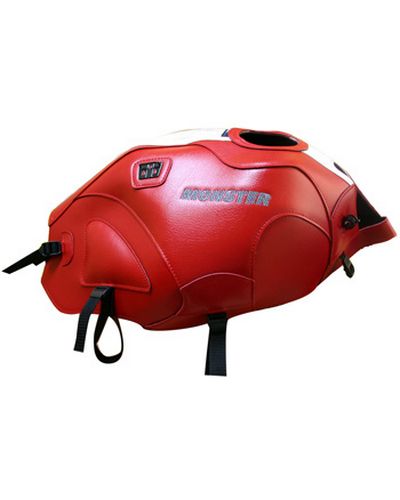 Protège Reservoir Moto Sur Mesure BAGSTER Ducati Monster 600/1000 2000-21 rouge bande blanche