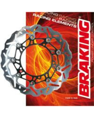 Disque Frein Moto BRAKING Disque de frein avant gauche BRAKING SK2 WK073L Wave flottant