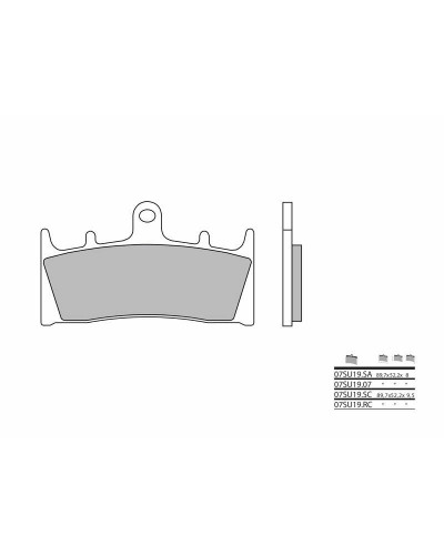 Plaquettes Freins BREMBO Plaquettes de frein BREMBO 07SU19SA métal fritté