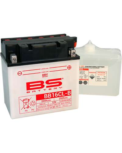 Batterie Moto BS BATTERY BS BB16CL-B (Pack Acide Inclus)