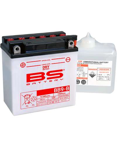 Batterie Moto BS BATTERY BS BB9-B-BS (Pack Acide Inclus)