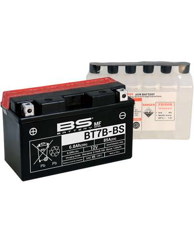 Batterie Moto BS BATTERY BS BT7B-BS (Pack Acide Inclus)