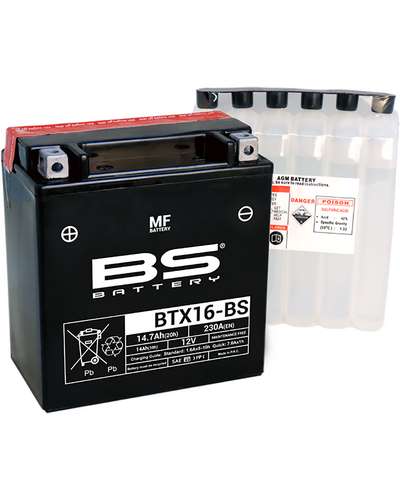 Batterie Moto BS BATTERY BS BTX16-BS (Pack Acide Inclus)