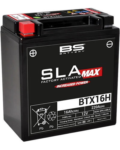 Batterie Moto BS BATTERY BS BTX16H-SLA