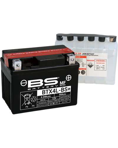 Batterie Moto BS BATTERY BS BTX4L-BS (Pack Acide Inclus)