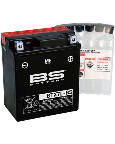 Batterie Moto BS BATTERY BS BTX7L-BS (Pack acide inclus)