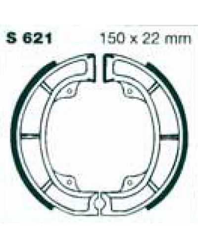 Machoires Frein Moto EBC Jeu de machoires rainurées EBC-S621G