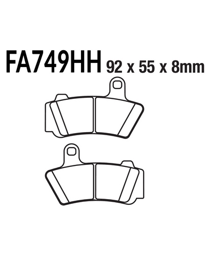 Plaquettes Freins EBC Plaquette EBC-FA749HH