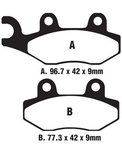 Plaquettes Freins EBC Plaquette EBC-SFA228 Carbon