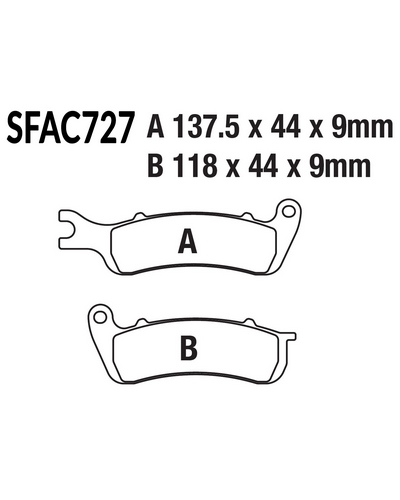 Plaquettes Freins EBC Plaquette EBC-SFA727 Carbon