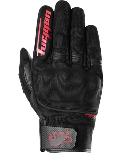 Gants Moto Été FURYGAN été Jet D3o Evo noir-rouge