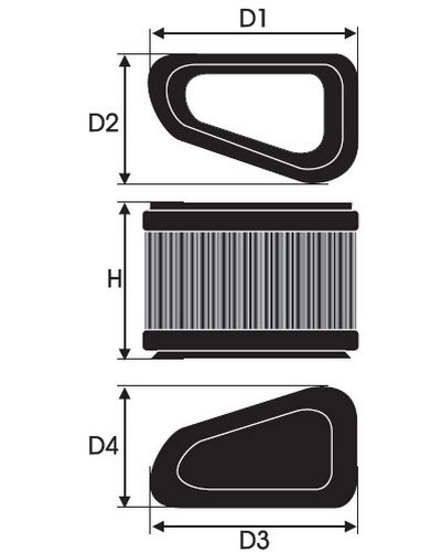 Filtre à Air Moto GREEN-FILTER FILTRE BUELL  MB0496