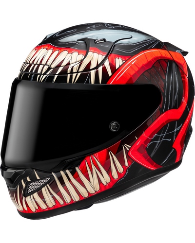 Casque Intégral Moto HJC RPHA-12 Venom3 Marvel DISPO JANV.25 noir-rouge