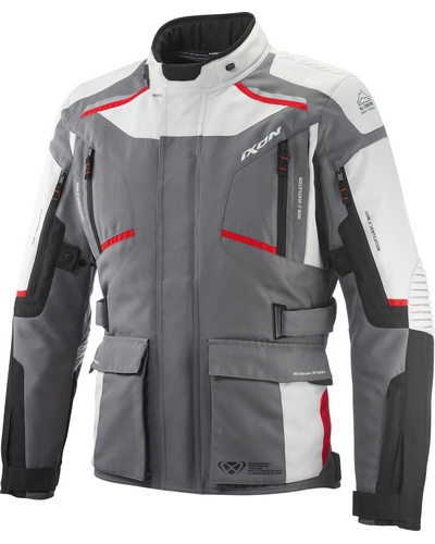 Veste Textile IXON Midgard gris-rouge